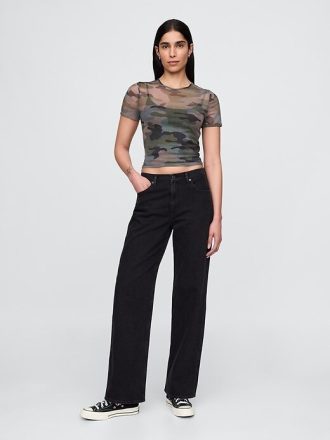 Camiseta corta de malla