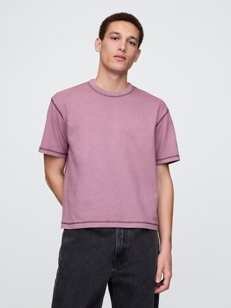 Camiseta corta de peso pesado para adultos