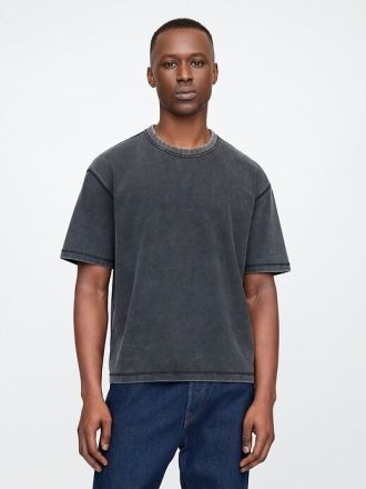 Camiseta corta de peso pesado para adultos
