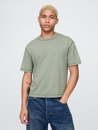 Camiseta corta de peso pesado para adultos