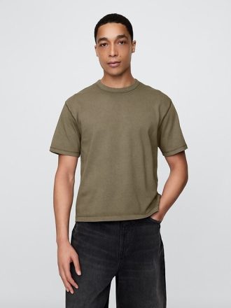 Camiseta corta de peso pesado para adultos