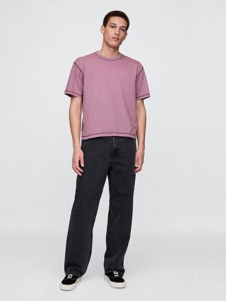 Camiseta corta de peso pesado para adultos