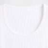 Camiseta corta moderna con cuello redondo y canalé