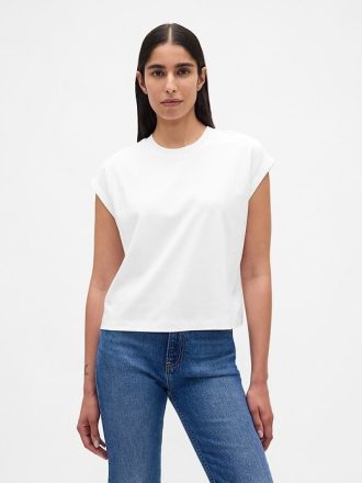 Camiseta corta relajada de algodón Supima®