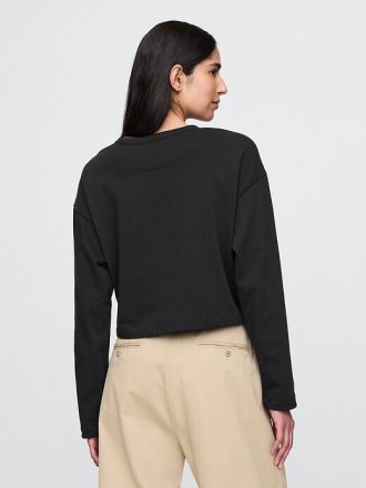 Camiseta corta vintage suave y pesada de algodón orgánico