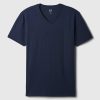 Camiseta de algodón con cuello en V Camiseta de algodón con cuello en V