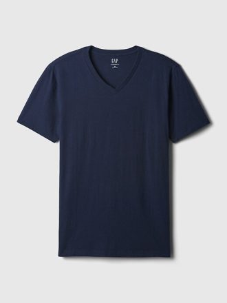 Camiseta de algodón con cuello en V