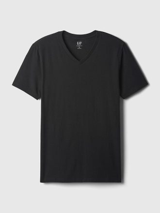 Camiseta de algodón con cuello en V