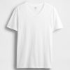 Camiseta de algodón con cuello en V Camiseta de algodón con cuello en V
