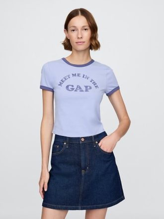 Camiseta de algodón con logotipo para bebé