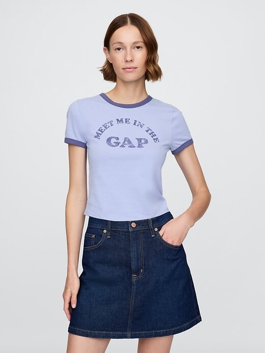 Camiseta de algodón con logotipo para bebé Camiseta de algodón con logotipo para bebé