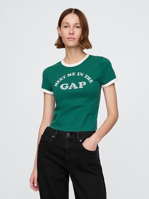 Camiseta de algodón con logotipo para bebé Camiseta de algodón con logotipo para bebé