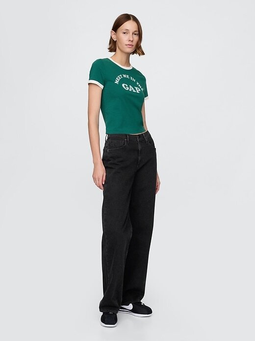 Camiseta de algodón con logotipo para bebé Camiseta de algodón con logotipo para bebé