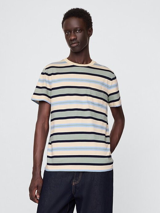 Camiseta de algodón orgánico con bolsillo para adultos Camiseta de algodón orgánico con bolsillo para adultos