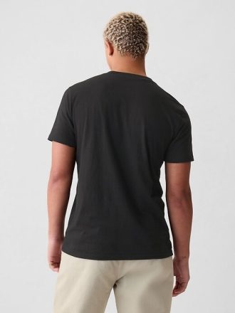 Camiseta de algodón orgánico con bolsillo para adultos