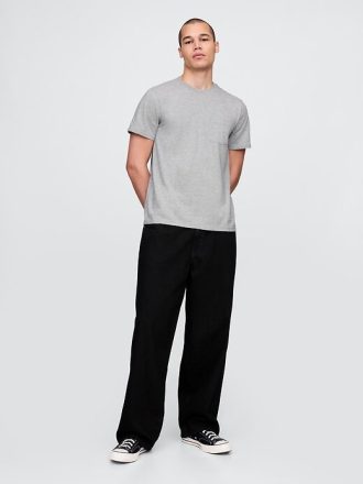 Camiseta de algodón orgánico con bolsillo para adultos