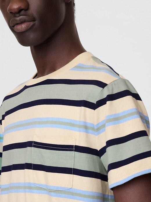 Camiseta de algodón orgánico con bolsillo para adultos Camiseta de algodón orgánico con bolsillo para adultos