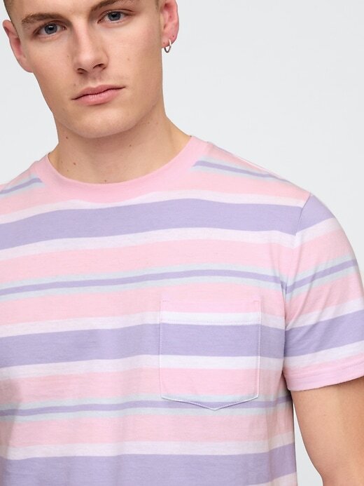 Camiseta de algodón orgánico con bolsillo para adultos Camiseta de algodón orgánico con bolsillo para adultos