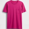 Camiseta de algodón orgánico con bolsillo para adultos Camiseta de algodón orgánico con bolsillo para adultos
