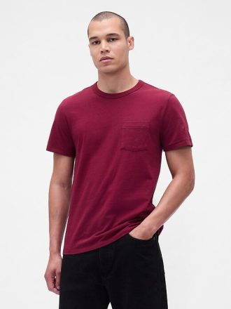 Camiseta de bolsillo de algodón orgánico