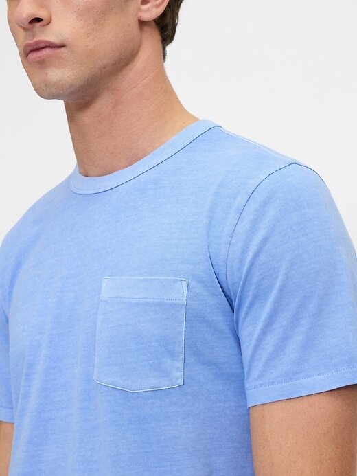 Camiseta de bolsillo de algodón orgánico Camiseta de bolsillo de algodón orgánico