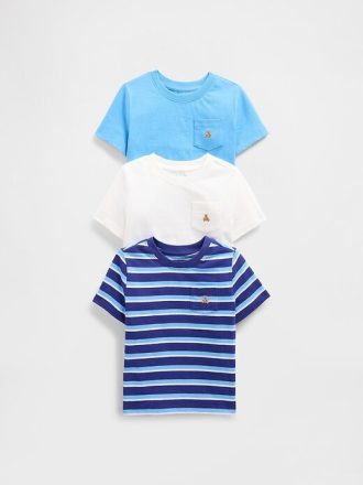 Camiseta de bolsillo para bebé y niño pequeño (paquete de 3)