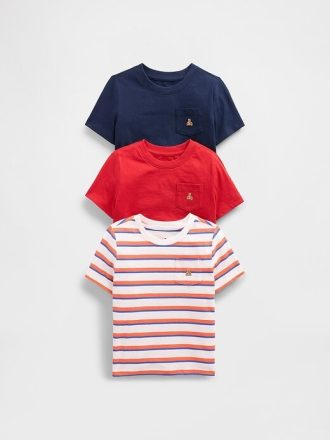 Camiseta de bolsillo para bebé y niño pequeño (paquete de 3)
