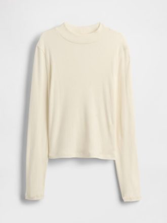 Camiseta de cuello alto con canalé para niños