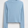 Camiseta de cuello alto con canalé para niños Camiseta de cuello alto con canalé para niños