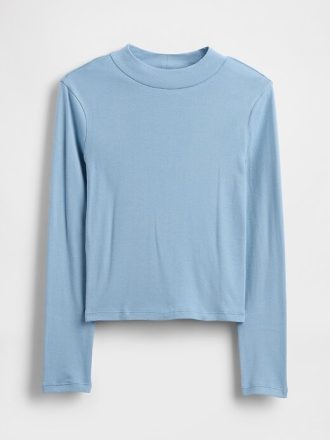 Camiseta de cuello alto con canalé para niños
