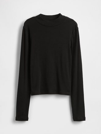 Camiseta de cuello alto con canalé para niños