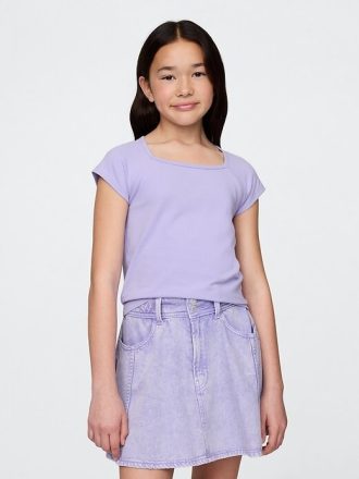 Camiseta de cuello cuadrado para niños