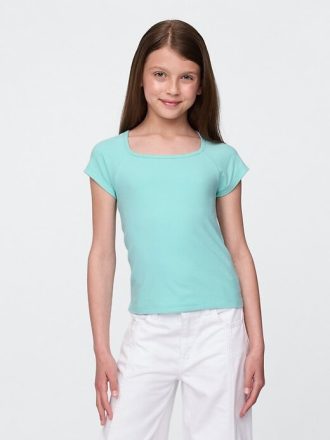 Camiseta de cuello cuadrado para niños