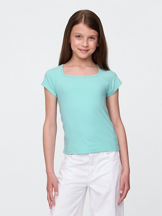 Camiseta de cuello cuadrado para niños Camiseta de cuello cuadrado para niños