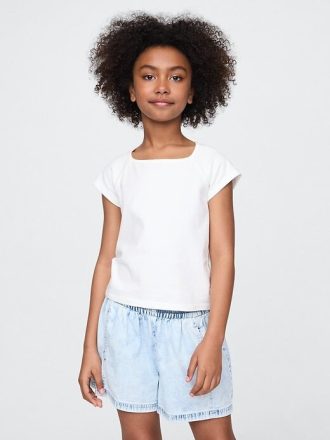 Camiseta de cuello cuadrado para niños