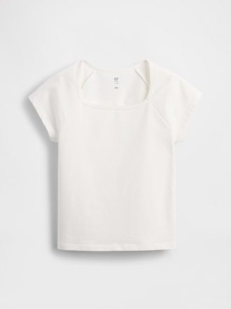 Camiseta de cuello cuadrado para niños