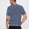 Camiseta de cuello redondo de malla de crochet