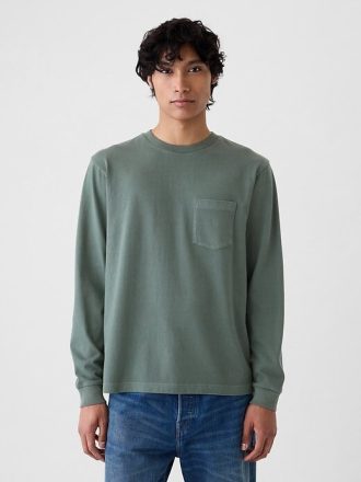 Camiseta de cuello redondo de peso pesado