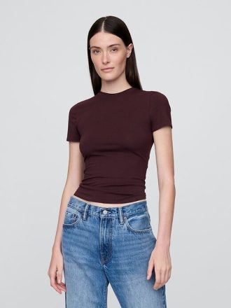 Camiseta de jersey de punto cerrado