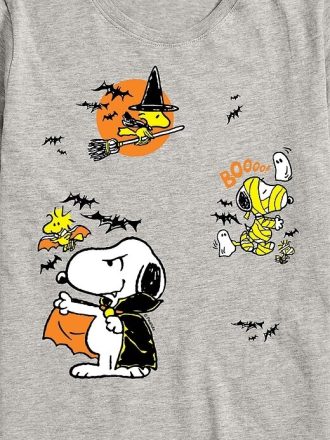 Camiseta de manga corta de Snoopy y Woodstock de Halloween de Peanuts para niños pequeños