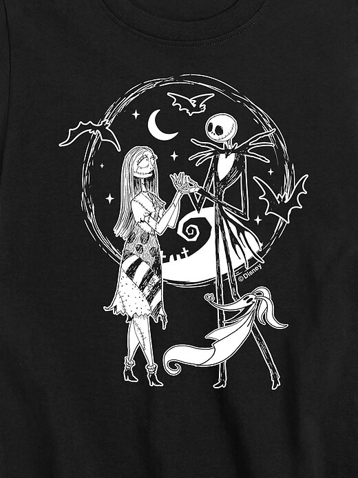 Camiseta de manga corta para niños de Jack y Sally Zero de Pesadilla antes de Navidad Camiseta de manga corta para niños de Jack y Sally Zero de Pesadilla antes de Navidad