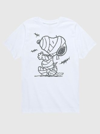 Camiseta de manga corta para niños pequeños con Snoopy, momia y murciélagos de Peanuts