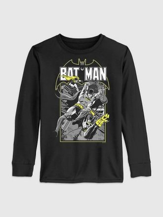 Camiseta de manga larga con estampado de Batman de DC Comics para niño pequeño