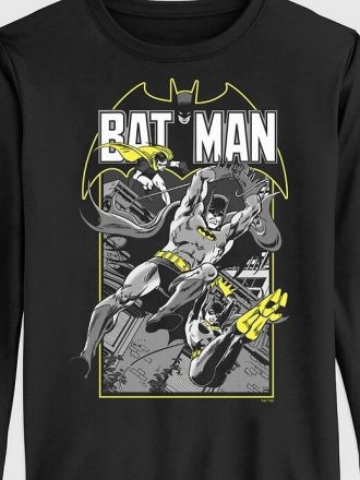 Camiseta de manga larga con estampado de Batman de DC Comics para niño pequeño