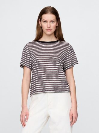 Camiseta de mezcla de lino