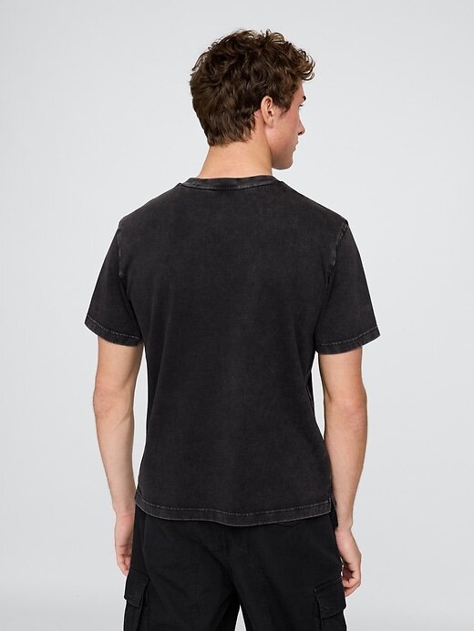 Camiseta de peso pesado con logotipo relajado Camiseta de peso pesado con logotipo relajado