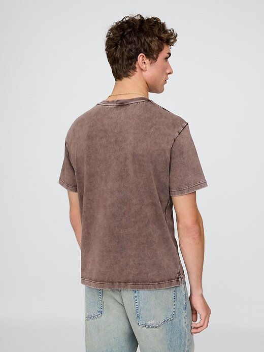 Camiseta de peso pesado con logotipo relajado Camiseta de peso pesado con logotipo relajado