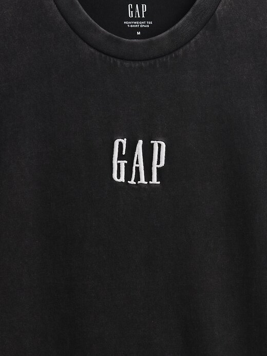 Camiseta de peso pesado con logotipo relajado Camiseta de peso pesado con logotipo relajado