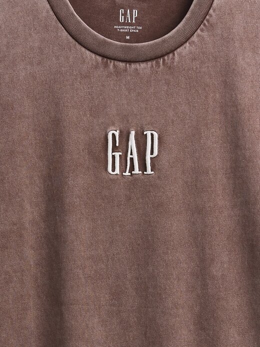 Camiseta de peso pesado con logotipo relajado Camiseta de peso pesado con logotipo relajado