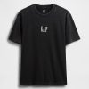 Camiseta de peso pesado con logotipo relajado Camiseta de peso pesado con logotipo relajado